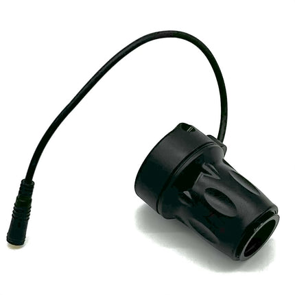 Throttle without shut-off button